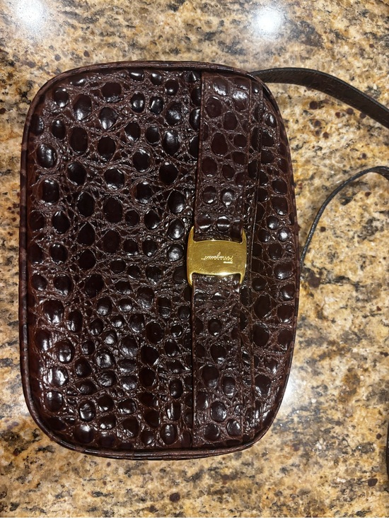Salvatore Ferragamo Handbags - Salvatore Ferragamo crossbody croc leather